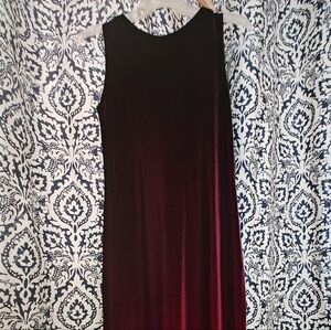 Kathie Lee Collection Deep Burgundy Velvet Dress